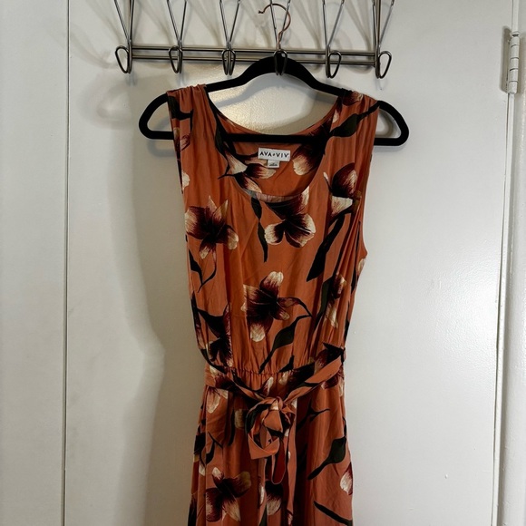 Ava & Viv Coral Maxi Sundress Scoop Neck Sleeveless Size 1X - Picture 2 of 9